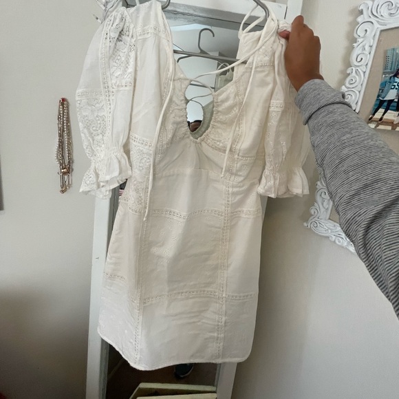 REVOLVE Dresses Short White Puff Sleeve Dress Poshmark